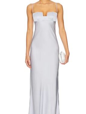 Square Bra Dress in Ice Blue